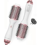 PLAVOGUE Hair Dryer Brush, Dual Voltage, Negative Ion, Lightweight, for European Travel, 4-in-1 S...