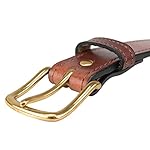 Hidden Money Pocket Travel Leather Belt (Size 38, Brown) - Image 3