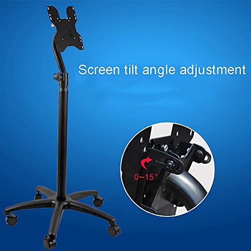 Soporte móvil para TV con ruedas ajustable en altura para 14-37 pulg miniatura 3