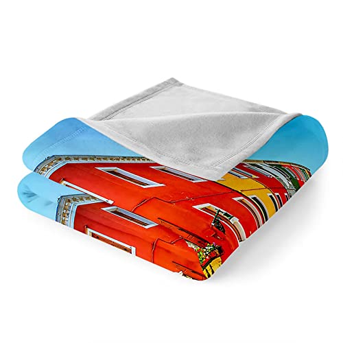 Plaid couverture polaire en flannel 100x150cm multicolore imprimé mer - 7