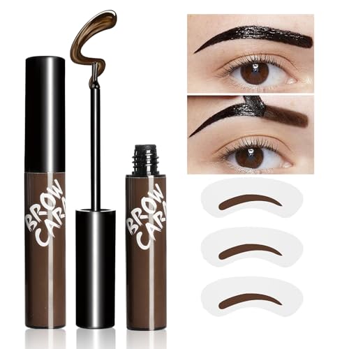Eyebrow Gel - Peel Off Eyebrow Tint With Eyebrow Stencils,