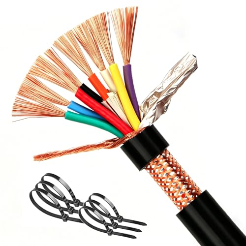 Cable blindado de 8 conductores de cobre flexible aislado en PVC para señal de bajo voltaje