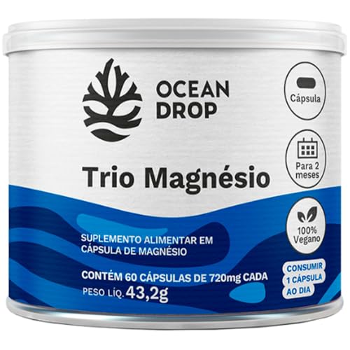 Trio Magnésio 60 cápsulas 720 mg Ocean Drop