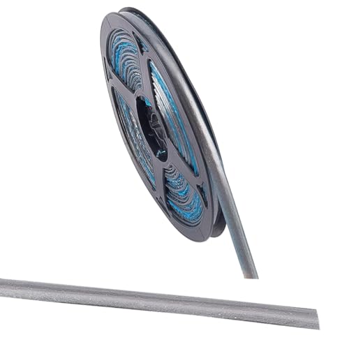 GORGECRAFT Ruban de Calfeutrage Autocollant 3 m X 8mm Étanche à Décoller et à Coller pour Moulures Garnitures en PVC Gris pour Cuisine Salle de Bain pour...