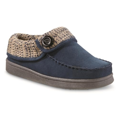 Guide Gear Moc Toe Womens Plaid Collar Clog Slippers, Suede, Warm, Slip-On, Lounge Shoes, Bedroom House Slippers, Indoor and Outdoor