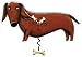 Allen Designs P9018 Swinging Pendulum Clock Oscar The Dachshund 16.25 Inches X 11 inches