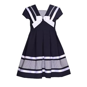 Bonnie Jean Girl’s Nautical Sailor Outfit Dress – for Baby, Infant, Toddler, Little and Big Girls