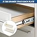 R 7265 Drawer Track Back Plate, 3/8 in. x 1 in., Plastic, Left and Right, Beige (1 Pair)