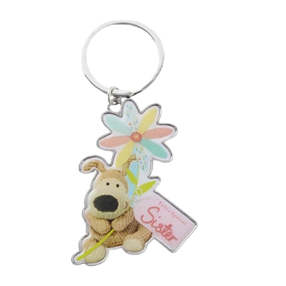 HOX Boofle Enamel Stainless Steel Keychain Keyring - Sister