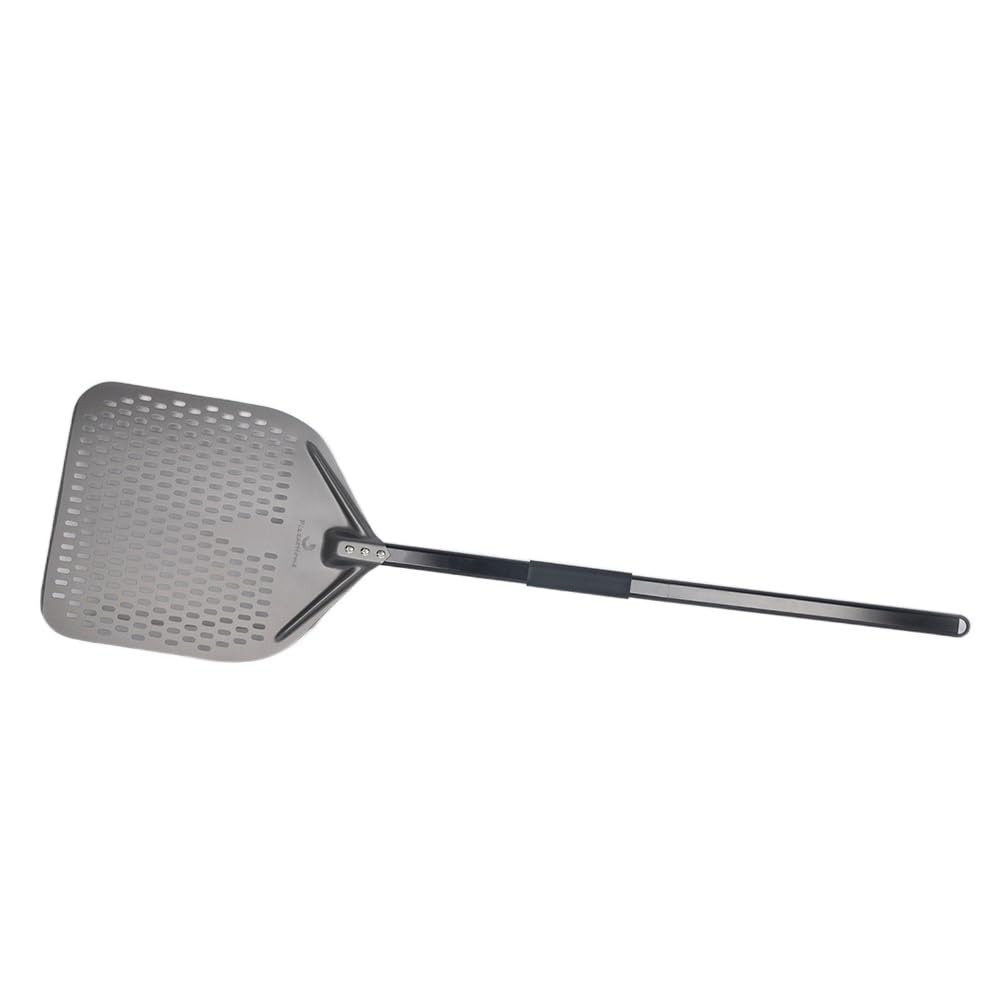 Pala Per Pizza Pala for pizza rettangolare con rivestimento duro in alluminio da 44/46 pollici, perforata, lunga, pala for, rimovibile, strumento for(14 inch 9 inch Long)