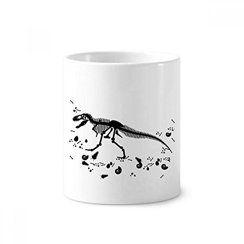 Os de dinosaure tasse céramique 350ml blanche pour brosse à dents et stylos