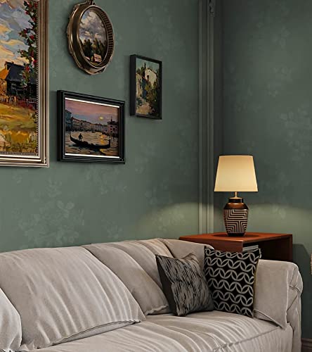 Dimoon 78.7"X17.7" Leaf Green Flower Thicken Advanced Texture Peel And Stick Wallpaper Green Leaf Floral Wallpaper Waterproof Contact Paper Grey Green Self Adhesive Wallpaper Removable Vinyl Roll #TOP6