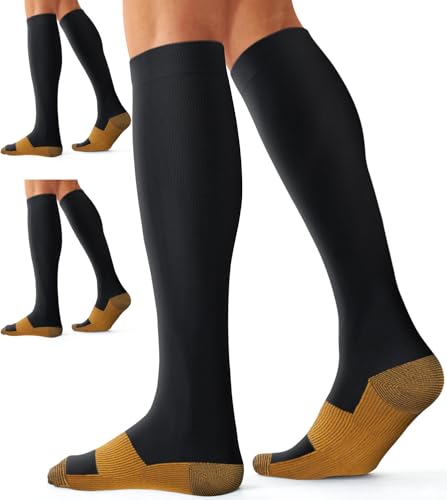 Image of Compression Socks for Women and Men(3 Pairs)15-20mmHg - Best Circulation Support Socks
