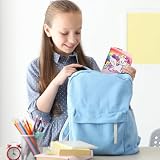 LUKIUP Portfel dziecięcy, mini portmonetka, torebka na piersi dla dziewcząt, potrójnie składany, z zapięciem na rzepy i sznurem do ściągania, przegródka na banknoty i okienkiem, Tęczowy