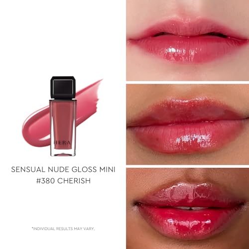 Image of HERA Sensual Nude Lip Gloss Mini Duo #462 SPEECHLESS + #380 CHERISH | Volumizing Sheer & Glossy Finish, Non-sticky, Moisturizing and Hydrating, Signature Shades, Mini Size Duo for Gift, 0.07 oz.x 2EA