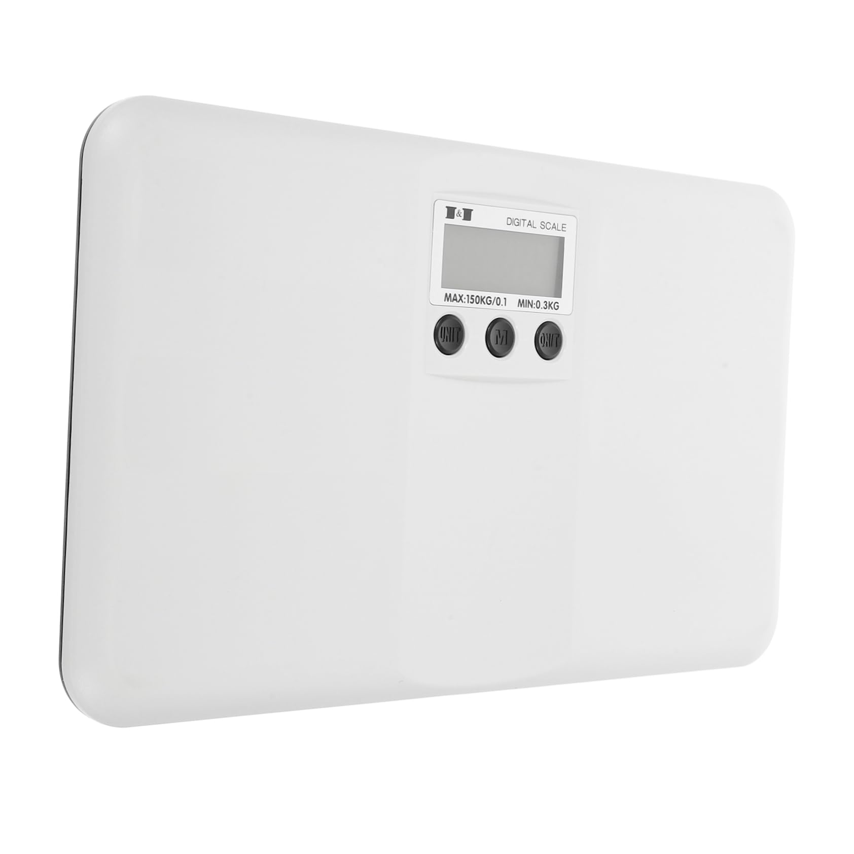 Elektronische Babywaage Haustierwaage 150kg, Weiße Kunststoffwaage | Digitale Anzeige, Einheitenumstellung, Flaches Klassisches Design, für Katzen und Welpen, 0, 3kg Start