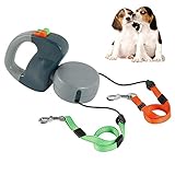 🐾【Longitud perfecta】 Diseñado con la longitud perfecta y fácil de usar para que pasear a 2 perros sea muy fácil. La longitud más corta es de 0,5 M, la longitud más larga es de hasta 3 M, lo suficientemente corta para mantener el control y lo suficientemente larga para que los 2 perros disfruten de la libertad, longitud perfecta para controlar a sus perros de diferentes tamaños, desde perros pequeños hasta perros grandes.