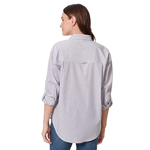 Image of Gloria Vanderbilt Women's Amanda Oversized Button Down Shirt with Roll-tab Sleeves