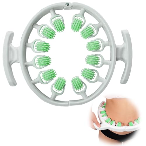 Mineup Masajeador de celulitis manual, rodillo de masaje para piernas, masajeador manual anticelulitis con cabezales de masaje extraíbles, rodillo de masaje piernas para piernas, muslos y glúteos