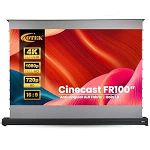 Otek CineCast FR100 Motorized Electric Projection Screen - 100