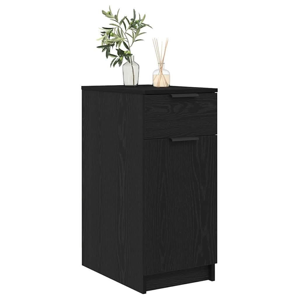 vidaXL Armario de Oficina Roble Negro 33 x 50 x 75 cm, Mueble de salón, Armario Rectangular, Moderno en Madera, práctico para organizar y Decorar el hogar