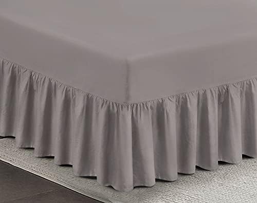 Valance Sheet Easy Care, Frill Bed Sheets, Fits 25 Cm Mattress With Drop Frill 40 Cm, Single, Double, 4 Feet, King And Super King
