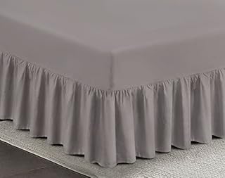 Valance Sheet Easy Care, Frill Bed Sheets, Fits 25 Cm Mattress With Drop Frill 40 Cm, Single, Double, 4 Feet, King And Super King