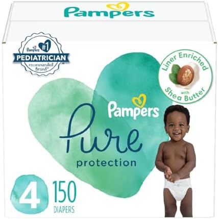 Amazon.com: Diapers Size 4, 150 Count - Pampers Pure Protection