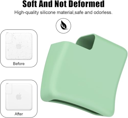 Image of Techmount Silicone Protective Cover for 29W /30W /35W MacBook Adapter Compatible with MacBook Air M2 M1 13 inch Models A2681 A2337 A2179 2020 (NOT FIT with Any Other Adapter) (Light Green)