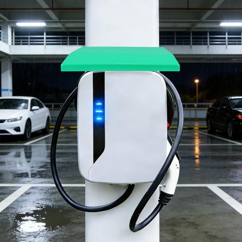Cache-port de charge étanche vert NUOBESTY pour borne électrique extérieure