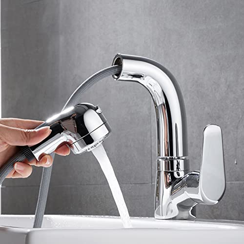 Robinet de salle de bains surélevé pour laver facilement les cheveux au lavabo