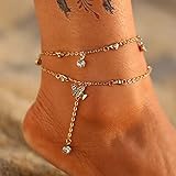 Les chaînes de pied de papillon en cristal sont fabriquées en alliage de haute qualité, elles sont durables et ne s'oxyderont pas facilement sans toucher l'eau.