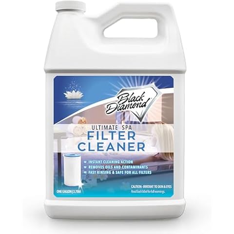 Ultimate Spa Filter Cleaner Fast-Acting Spray. Instant clean for Hot Tub & Pool Filters leaving behind no sticky residue. Prolongs filter life and pool equipment. No soaking. (1-Gallon) Cover