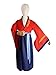 CoolChange Costume di Mulan per bambini | vestito tradizionale cinese per bambine | Hanfu rosso/blu | taglia: 120