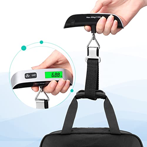 Blendura Digital Luggage Scale, Portable Luggage Weight Scale, Hanging Suitcase Weigher for Travel, Suitcase Scale with Temperature Measurement Function 110 lb/ 50KG Capacity