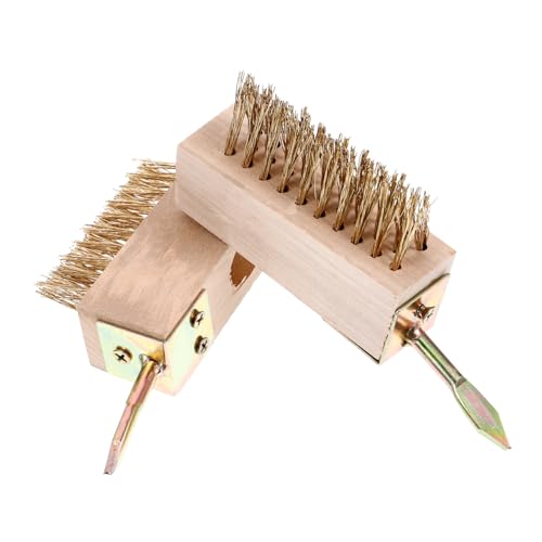 INOOMP Stainless Wire Brush for Trimmer Paving Brush Garden Cleaning Tool Long Handle