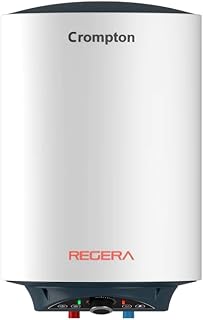 Crompton Regera 25L Storage Water Heater ASWH-3825, White, 2000W, Glassline Tank, 8 Bar Pressure, Anti-Rust Body, 3-Level Safety System)