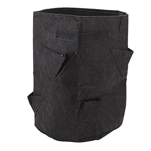Bolsa de cultivo de fresa 8 hoyos | Tela transpirable de 10 galones | Reutilizable en el jardín para jardinería para fresas/verduras/plantas | con sólido