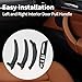 SYOWADA 4PCS Door Pull Handle Left and Right Interior Replacement for BMW X5 E70 2008-2013 E70 LCI 2009-2013 X6 E71 2008-2014, Replaces 51416975777 51416969401 51416969402 (Black)