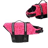 Ipetboom 犬用ライフジャケット 可能な 通気性吸汗素材 持ち運びハンドル付き クイックリリース式 設計 ピンク