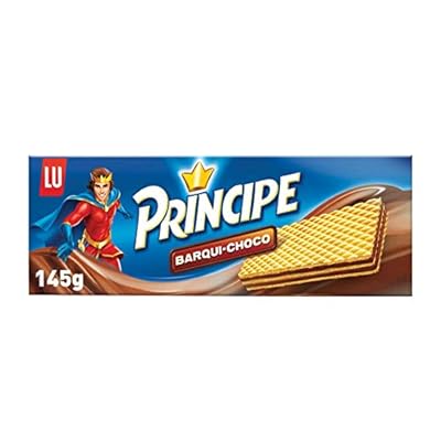 Principe - Príncipe Barqui-Choco Galletas Barquillo Rellenas de Finas Capas de Chocolate 145g
