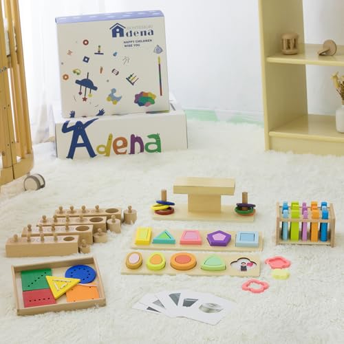 Image of Adena Montessori Play Kit for 22-24 Months Baby Developmental Playset for Toddlers Preschool Learning Toys, Medium