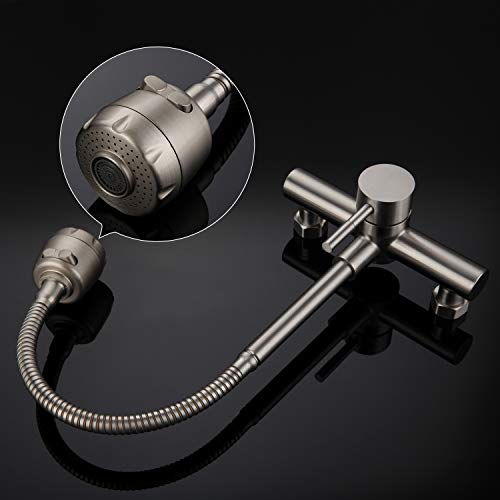 HomeLava Edelstahl Wasserhahn Wandmontage Küchenarmatur 360° drehbar Küche Wand Spültischarmatur Einhebelmischer Mischbatterie - Image 8