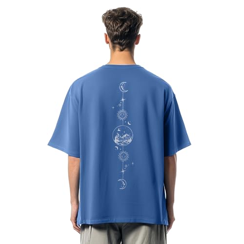 Image of NOBERO Men's Cotton Graphic Print Oversized Fit T-Shirt