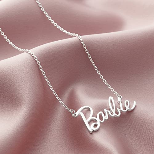 Barbie Script Logo Necklace2