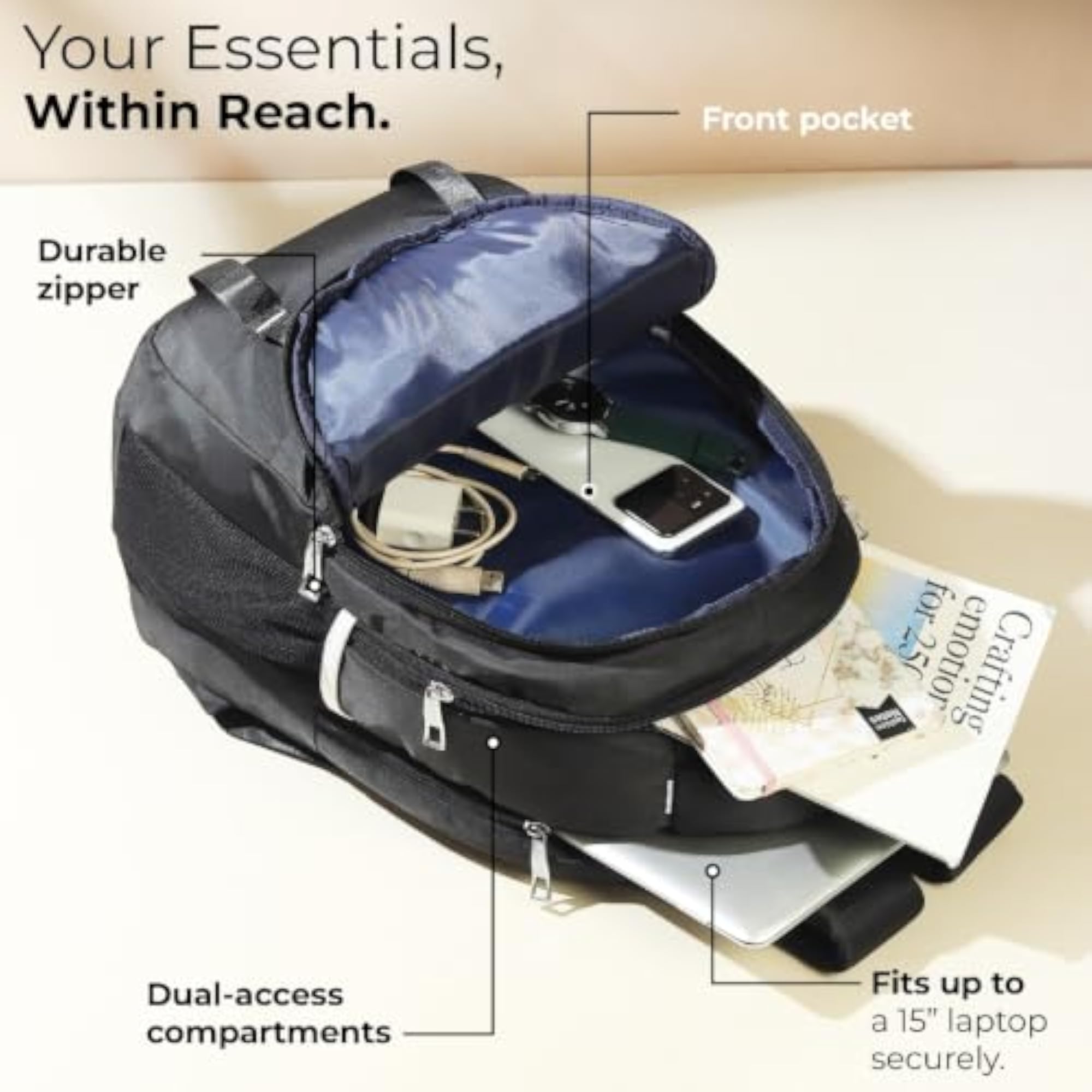 45L Laptop Backpack for School College Office Travel