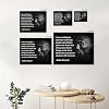 Kobe Bryant Canvas Wall Art Decor - 8X10 inch Inspirational Quote and Monochrome Portrait, Hard Work and Perseverance, Motivational Basketball Legend Poster for Home, Office or Gym Wall Decoration #5