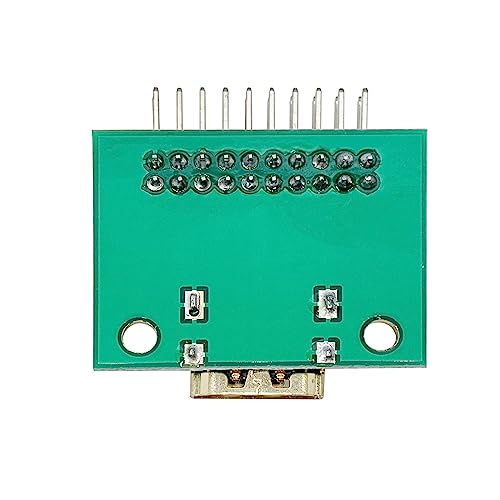 Image of 5pcs HDMI Female 19 Pin Plug Soldering Wire Type Test PCB Board Adapter PCB Test Socket Test Board with Pitch 2.54mm pin Right Angle Bending Needle