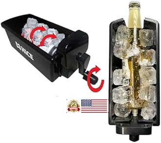 HICE Drink Chiller Rapid Beverage Cooler - Hyper Spin Instant Can & Bottle Cooler, No Batteries, Iced Frost Cooling for Soda, Beer & Water, Mini Universal Drink Cooler, Fast & Coldest Freeze (Black)