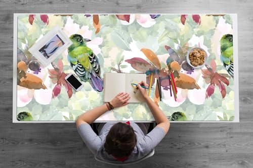 Tapis de souris oiseaux exotiques idéal à la maison pour bureau et télétravail